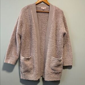 Barefoot Dreams Cozy Chic Open Front Cardigan Sweater